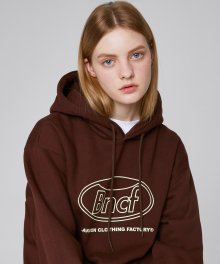 [기모버전]BNCF CIRCLE LOGO HOODIE (BROWN)