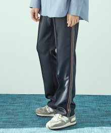Knit Tape Line Track Pants [Navy]