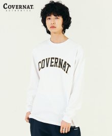 L/S ARCH LOGO TEE WHITE