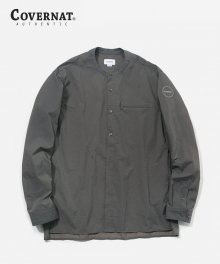 NYLON STAND COLLAR WIND SHIRTS GRAY