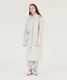 HOODED COAT WOMEN [IVORY]