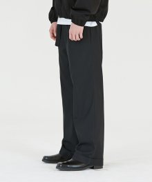 BELT SLACKS MEN [BLACK]