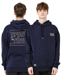 OVER FIT BACK BIG LOGO HOODY  (NAVY) [GHD001H13NA]