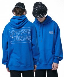 OVER FIT BACK BIG LOGO HOODY  (BLUE) [GHD001H13BL]