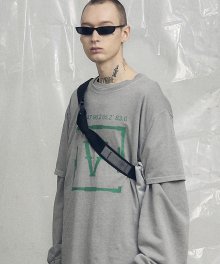 19SS PIGMENT GRAY V LOGO TEE