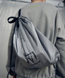 19SS SILVER FOIL DRAWSTRING BAG