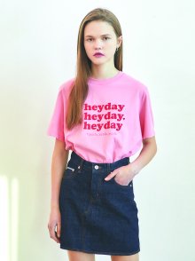 19spring heyday logo T-shirts pink