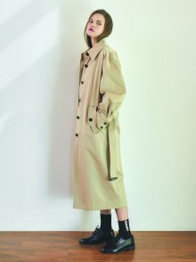 19spring rococo belted trench coat beige