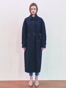 19spring rococo belted trench coat navy