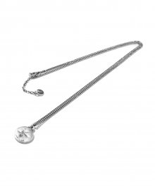 ROUND PENDANT NECKLACE silver