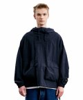 CREASE HOODIE ANORAK dark navy