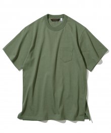 heavyweight pocket tee sage green