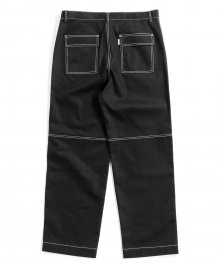 USF Divide Stitch  Wide Pants Black