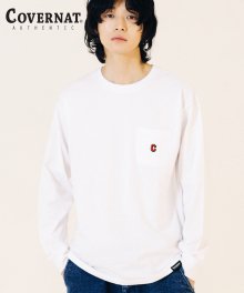 L/S C LOGO WAPPEN TEE WHITE