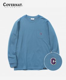 L/S C LOGO WAPPEN TEE BLUE