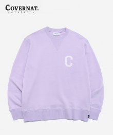 C LOGO CREWNECK CORAL PURPLE