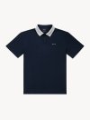 CONTRAST TRIMMED POLO SHIRT - NAVY