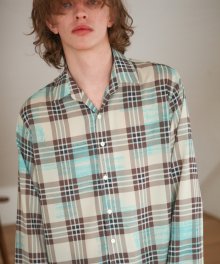PAINTED CHECK SHIRTS BEIGE