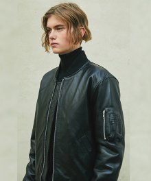 COVER MA-1 LEATHER JACKET