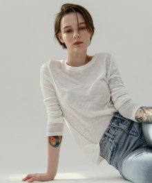 sleeve T-shirts ivory