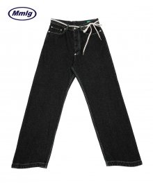 [Mmlg] WAVE RELAX JEANS (ALMOST BLACK)