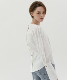 button puff blouse_white