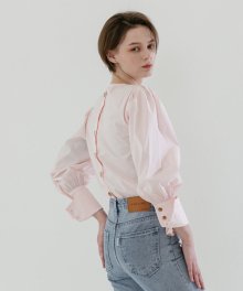 button puff blouse_pink