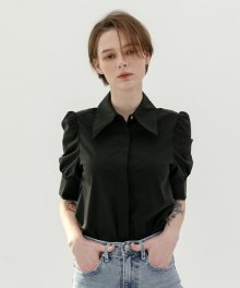 puff blouse_black