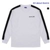 남성  코튼 싱글 소매 배색 티셔츠_WH (A91M-TS041A)