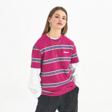 [SS19 STEREO X FILA] Stripe S/S Tee(Purple)