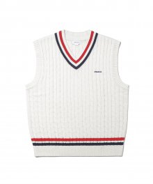 Tennis Knit Vest Ivory