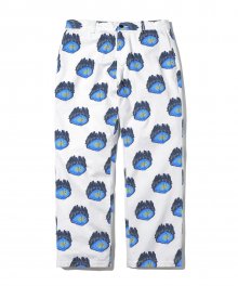 Blue Tepee Pant White