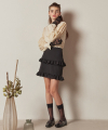 double frill skirt_black