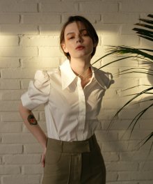 puff blouse_white