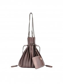 Lucky Pleats Shopper Cracked Brown