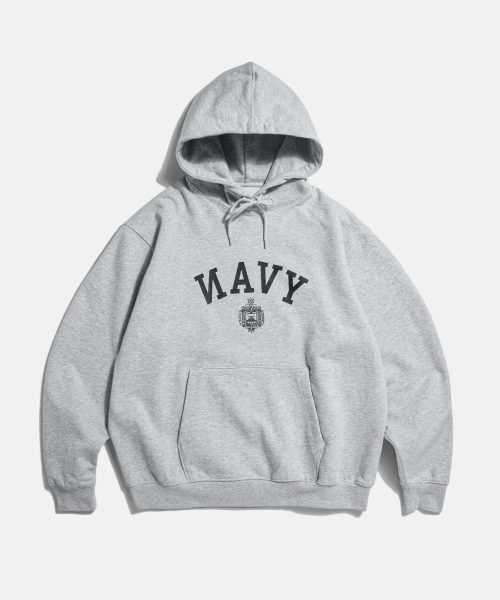 NAVAL Academy Heavyweight Hoodie Grey