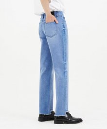 FRONT CUTTING STRAIGHT DENIM TROUSERS
