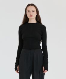 LONG SLEEVE TEE WOMEN [BLACK]