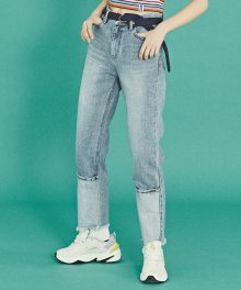 C X W STONE WASHING CUTTING JEANS