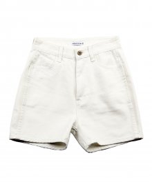 Symbol Denim Shorts [White]