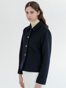 WAFFLE JACKET_NAVY