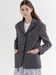 TWEED SINGLE JACKET_NAVY