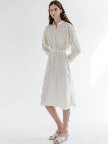 MARRON SHIRT ONE-PIECE_LIGHT YELLOW