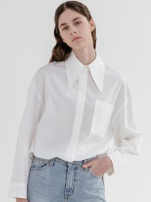 SHARP COLLAR SHIRT_WHITE