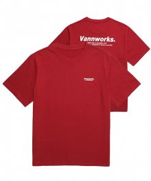 미니멀리즘 로고 반팔 티셔츠(VNAITS206) 버건디