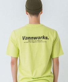 미니멀리즘 로고 반팔 티셔츠(VNAITS206) 라임