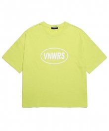 베이직 서클 로고 오버핏 반팔 티셔츠 (VNAITS274) 라임