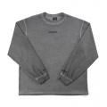 Washed Long Sleeve Crew-Neck Tee ( HAND MADE) - SILVER