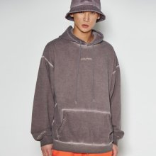 Washed Drop Hoodie (HAND MADE) - BROWN