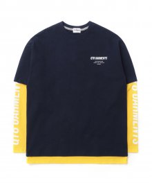 KP Simple Logo Layered Tee (Navy)